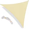 Image de Voile D'Ombrage En Polyester Oxford Imperméable, Protection Uv, Couleur Jaune Clair, Pour Terrasse Jardin Parc Aire De Jeux Pelouse 8x8x8 Pieds