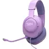Image de Casque gaming JBL Quantum 100M2 avec micro perche amovible Violet, jack 3,5 mm filaire, QuantumSOUND, coussinets mémoire de forme et son stéréo - Neuf
