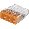 Image de Wago - Borne De Raccordement 2273-203-1 Flexible: - Rigide: 0.5-2.5 Mm² Nombre De Pôles: 3 Transparent, Orange 1 Pc(s) S19250