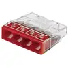 Image de Wago - Borne De Raccordement 2273-204-1 Flexible: - Rigide: 0.5-2.5 Mm² Nombre De Pôles: 4 Transparent, Rouge 1 Pc(s) S19331