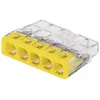 Image de Wago - Borne De Raccordement 2273-205-1 Flexible: - Rigide: 0.5-2.5 Mm² Nombre De Pôles: 5 Transparent, Jaune 1 Pc(s) S19342