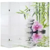 Image de Décoshop26 - Paravent 5 Panneaux Pans Séparateur De Pièce 180x200cm Motif Orchidee Par04010