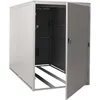 Image de Garage À Vélos Double Abri Métallique Verrouillable Avec Rails 160 X 113 X 209 Cm En Fer Gris Clair 040006964