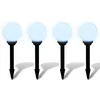 Image de Boule Solaire Extérieure 15 Cm 4 Pièces Luminaire Décoration