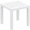 Image de Petite Table De Jardin En Plastique Blanc Résistante Aux Intempéries 45x45x45 Cm Mdj10199