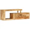 Image de Helloshop26 - Meuble Télé Buffet Tv Télévision Design Pratique 120 Cm Bois Massif De Manguier