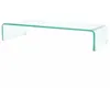 Image de Helloshop26 - Meuble Télé Buffet Tv Télévision Design Pratique Pour Moniteur 70 Cm Verre Transparent