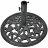 Image de Pied Socle Base De Parasol En Fonte 35/38/48 Mm 12 Kg 48 Cm Noir