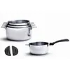 Image de Série de 4 casseroles inox 14/16/18/20cm + 1 queue + 2 anses - De Buyer - 3491.04 - twisty