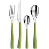 Image de Ménagère Alizé Verte 24 Pcs Design Moderne Vert, Acier Inoxydable - Amefa