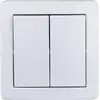 Image de Double Interrupteur va-et-vient Saillie Complet, SCHNEIDER ELECTRIC ALREA, Blanc