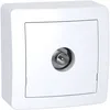 Image de Prise tv saillie complet Alréa, SCHNEIDER ELECTRIC, blanc