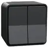 Image de Interrupteur Double Saillie Mureva Styl étanchéité Ip55, Robuste, Finition Anthracite - Hbf