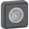 Image de Prise avec terre étanche encastrée complet Mureva Styl, SCHNEIDER ELECTRIC, anthracite