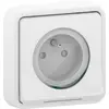 Image de Prise avec terre étanche complet Mureva Styl, SCHNEIDER ELECTRIC, blanc