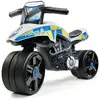 Image de Draisienne Moto FALK Police - Grandes roues, Guidon directionnel, Siège 33 cm, Blanc/Noir/Bleu/Jaune - Neuf