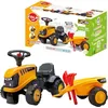 Image de Tracteur orange Falk JCB avec remorque, pour les enfants de 1 à 3 ans