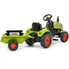Image de FALK - Petit tracteur Claas vert à pédales avec klaxon et remorque (2-5 ans)
