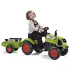 Image de Tracteur à pédales FALK Claas Arion avec remorque amovible Vert Noir Rouge - Neuf