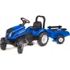 Image de Tracteur à pédales Falk New Holland avec remorque et capot ouvrant 2-5 ans