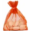 Image de Sachet de 10 bourses organdi unis, Orange