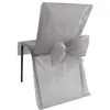 Image de Lot 10 HOUSSES DE CHAISE avec noeud en intissÃ©, Gris