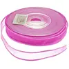Image de Ruban 20m à BORDS satinés (12mm) - fuchsia