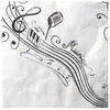 Image de Sachet de 20 Serviettes NOTES de MUSIQUE en papier