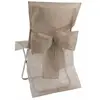 Image de Lot 10 HOUSSES DE CHAISE avec noeud en intissÃ©, Taupe Naturel