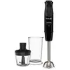 Image de Mixeur manuel Tefal HB641838 Optichef, 800 W, 2 en 1, 10 vitesses + turbo, récipient de 0,8 litre, mini-hachoir de 0,5 litre, noir