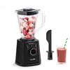 Image de Moulinex Perfect Mix+ LM88A8 Mixeur en verre, 1200 W, résultats rapides, capacité 1,5 l, 3 programmes : mixeur smoothie, hache glace, autoclean, bol en Tritan, avec spatule, noir en occasion ou reconditionné