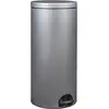 Image de Poubelle à pédale 30l gris métal - Rossignol - 90141 - sania