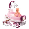 Image de Smoby - Baby Nurse - Nursery Electronique - pour Poupons et Poupées - 24 Accessoires + 1 Poupon Fonction Pipi - 220347, Rose en occasion ou reconditionné