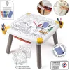 Image de Set masa creativa, Smoby, 2 planse de desen, 3 spatii de depozitare, multicolor, 3 ani+