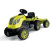 Image de Smoby-Farmer XL tracteur vert pour enfants avec pédales, très résistant, avec remorque, volant avec klaxon, siège réglable, à partir de 3 ans (7600710130)