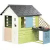 Image de Maisonnette SMOBY Life Pretty avec cuisine d'été 17 accessoires Anti-UV Vert clair, blanc et bleu - Neuf