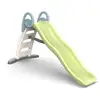 Image de Toboggan extérieur SMOBY Life Funny Double Vague 2 m anti-UV Vert clair/Bleu clair/Beige/Gris pour 2 ans et + - Neuf