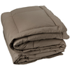Image de Edredon Ou Couvre-lit Matelassé Peau De Pêche Oekotex Taupe 220x240 Cm