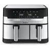 Image de Moulinex Dual Easy Fry EZ905D20 friteuse Double 8,3 L Autonome 2450 W Friteuse d'air chaud Noir, Acier inoxydable - Neuf