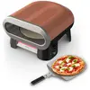 Image de Four ã Pizza ã©lectrique - 250 ã 400 â°c - 4 Tempã©ratures - Pierre Rotative - Double Chauffe - Pelle Incl. - Terracotta - Gpe