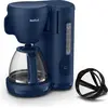 Image de Machine à café filtre Tefal Morning, carafe en verre, réservoir d'eau de 1,25 litre, fonction de maintien au chaud, filtre permanent, indicateur de niveau d'eau, couleur bleue, modèle CM2M1410   Morning 1,25L