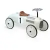 Image de Voiture à pousser Vilac Vintage Blanc cassé métal pour enfant à partir de 18 mois, volant direction, guidon chromé, 2 positions de siège, roues caoutchouc - Neuf