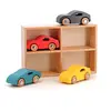 Image de Vilac jeu d'imitation Coffret 4 super voitures, garage en bois et boîte de rangement   dès 3 ans, pour enfants, jouet de marque de qualité