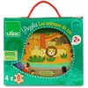 Image de Ensemble de 4 Puzzles en Bois de 6 Pièces sur le Thème des Animaux du Zoo - Neuf