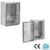 Image de Coffret Électrique Étanche 350 X 250 X 150 Mm Ip65   Porte Translucide En Polycarbonate   Plaque De Fond Pleine En Tôle Galvanisée   Fixation Murale Incluse
