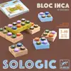 Image de Jeu de logique solo Djeco Bloc Inca 60 défis 16 blocs en bois Multicolore - Neuf