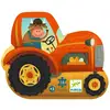 Image de Puzzle forme Tracteur Djeco 16 pièces grandes 3+ Orange - Neuf