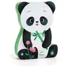 Image de Puzzle enfant Djeco Silhouette Panda 24 pièces Noir, Blanc, Vert et Rose - Neuf