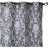 Image de Homemaison - Rideau Obscurcissant  illets Motif Grandes Fleurs Baroques Gris Anthracite 145x260 Cm