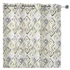 Image de Homemaison - Rideau Occultant Motif Losange - 145x260cm - Jaune